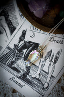 Necromantia - Collier cercueil en quartz mystique facetté et argent