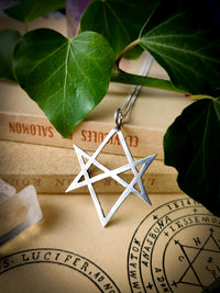 Hexagram - Silver necklace, handmade unicursal hexagram