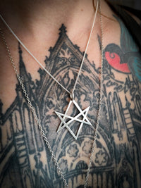 Hexagram - Collier en argent, hexagramme unicursal fait main