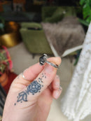 [Réservé] Sacré Geometria - Bague en spinelle noir facetté et argent