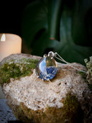 Amuleto di Thor - Quarzo sciamano colorato (Lodolite) e collana d'argento