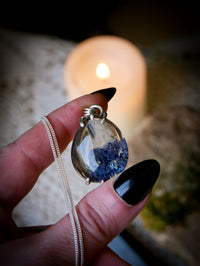 Amuleto di Thor - Quarzo sciamano colorato (Lodolite) e collana d'argento