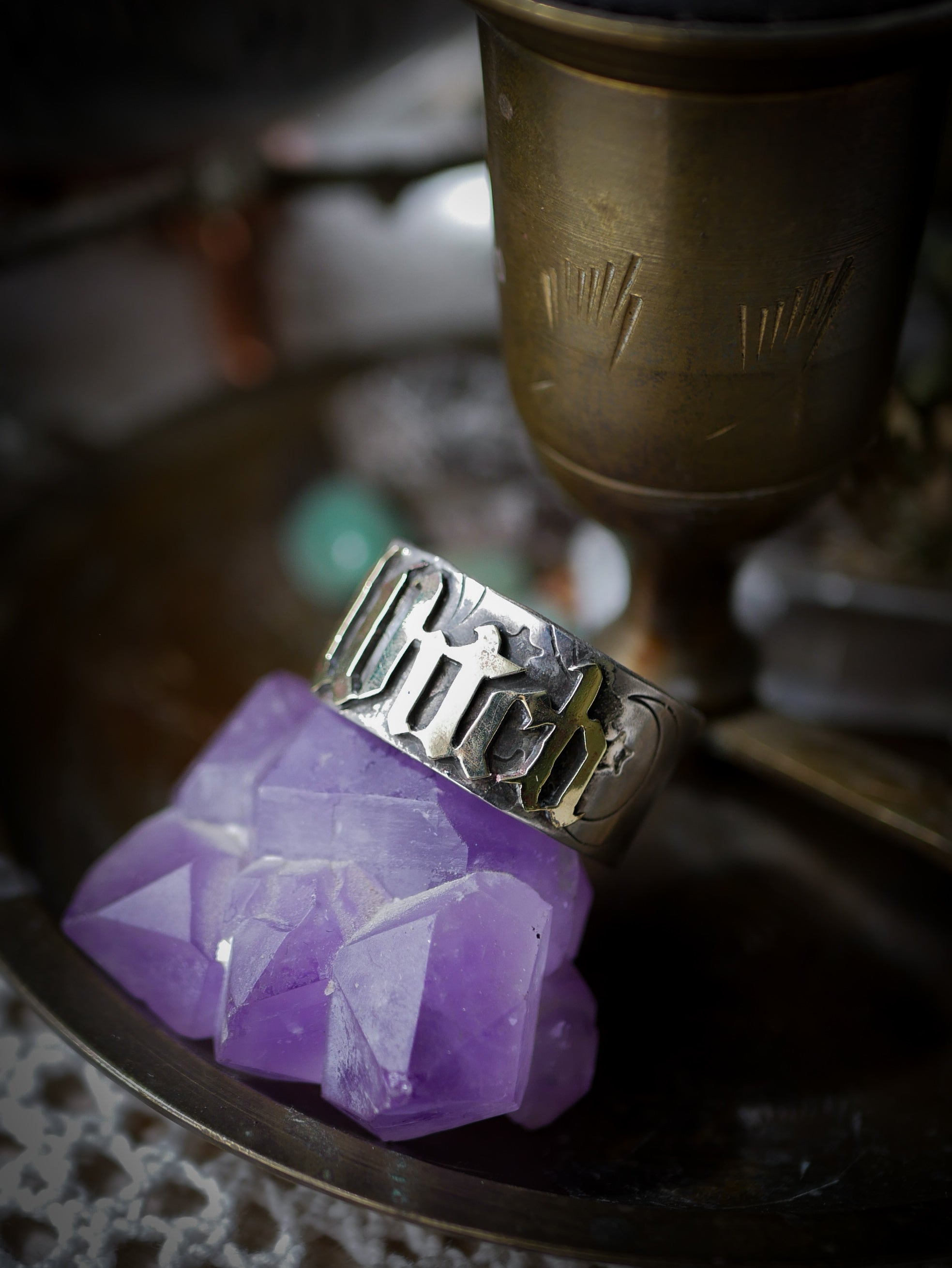 Strega - Anello in argento e ottone