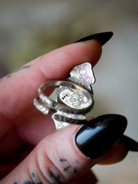 Dorje - Bague en labradorite bleue / violette et argent