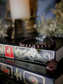 Gothic Witch - Bracelet en perles de grenat et argent