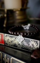 Gothic Witch - Bracelet en perles de grenat et argent