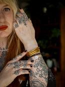 Gothic Witch - Bracelet en perles de grenat et argent
