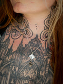 Le Trésor de la Crypte - Collier en diamant Herkimer et argent