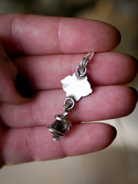 Le Trésor de la Crypte - Collier en diamant Herkimer et argent