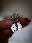 Magie Blanche - Boucles d'oreilles en pierre de lune blanche facettée véritable et argent