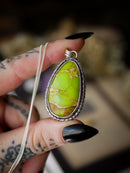 Apophis - Collier en gaspéite et argent, serpent au dos