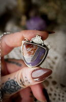 Lightworker - Nueva agate and silver necklace, stamped butterfly
