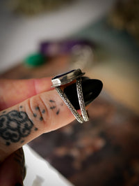 Hecate - Faceted Amethyst and Silver Ring
