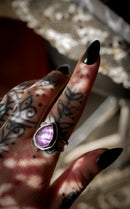 Hecate - Faceted Amethyst and Silver Ring