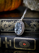 Samhain - Botryoidal Hematite Necklace, Silver and Forged Pentagram on Back