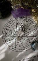Divination - Collier-pendule en cristal de l'Himalaya et argent