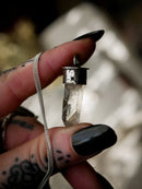 Divination - Collier-pendule en cristal de l'Himalaya et argent