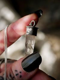 Divination - Collier-pendule en cristal de l'Himalaya et argent