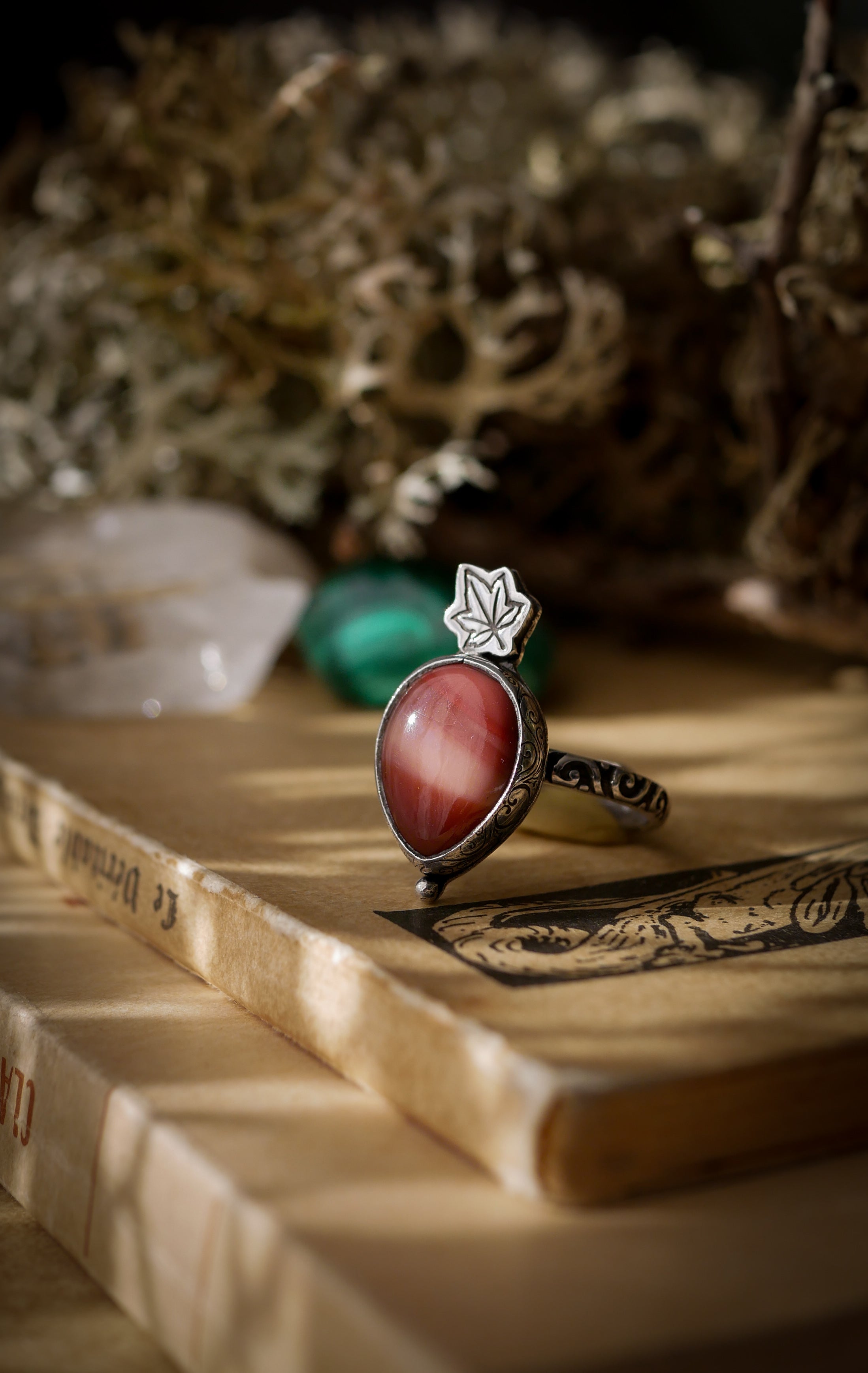 Carpo - Bague en jaspe impérial et argent