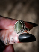 L'Œil de l'Ouroboros - Bague en actinolite et argent