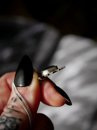 Le Faune - Collier feuille d'érable en argent et labradorite bleue