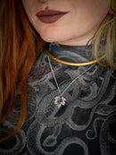 Le Faune - Collier feuille d'érable en argent et labradorite bleue