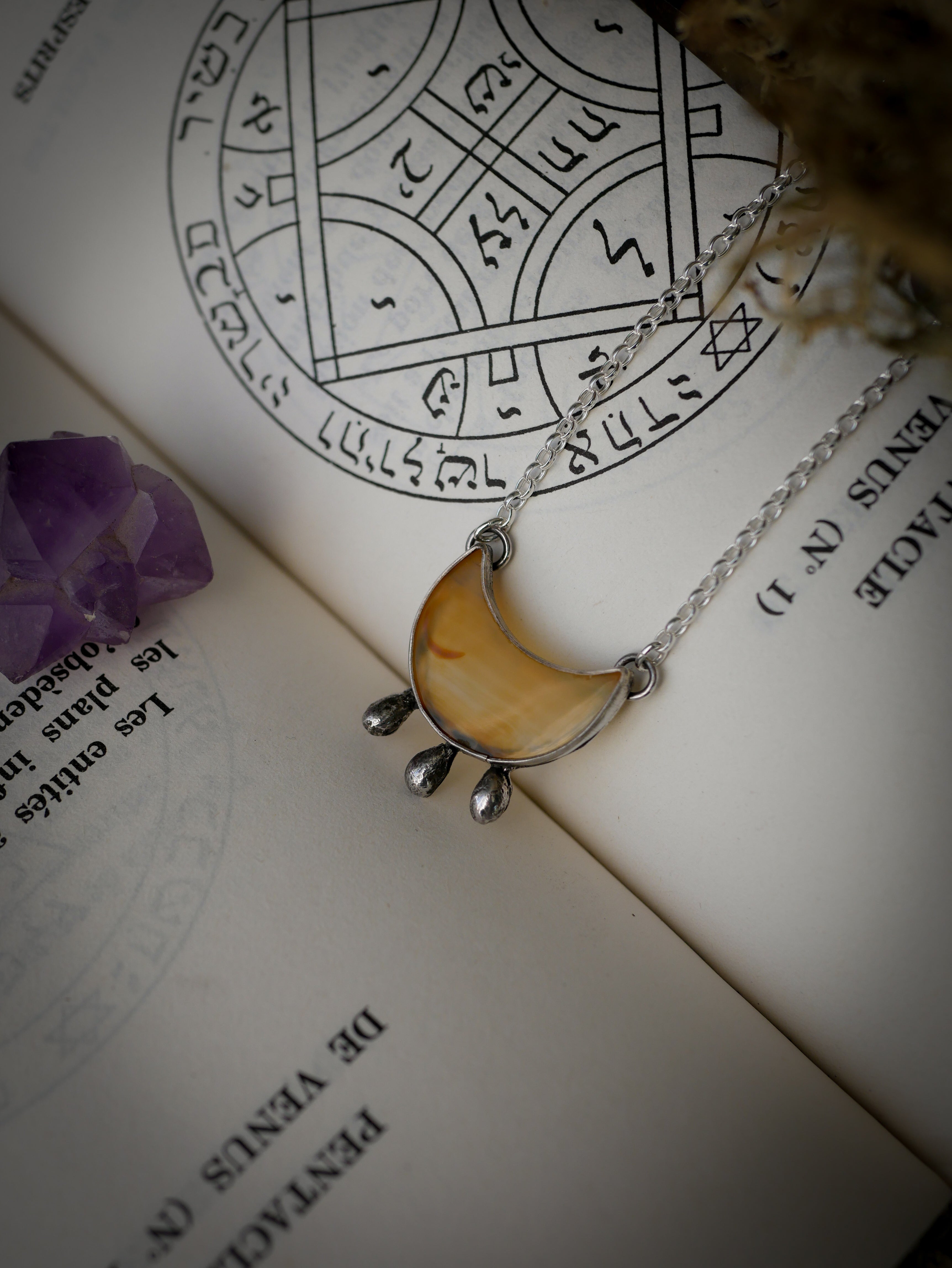 Blessing - Collier en agate iris et argent