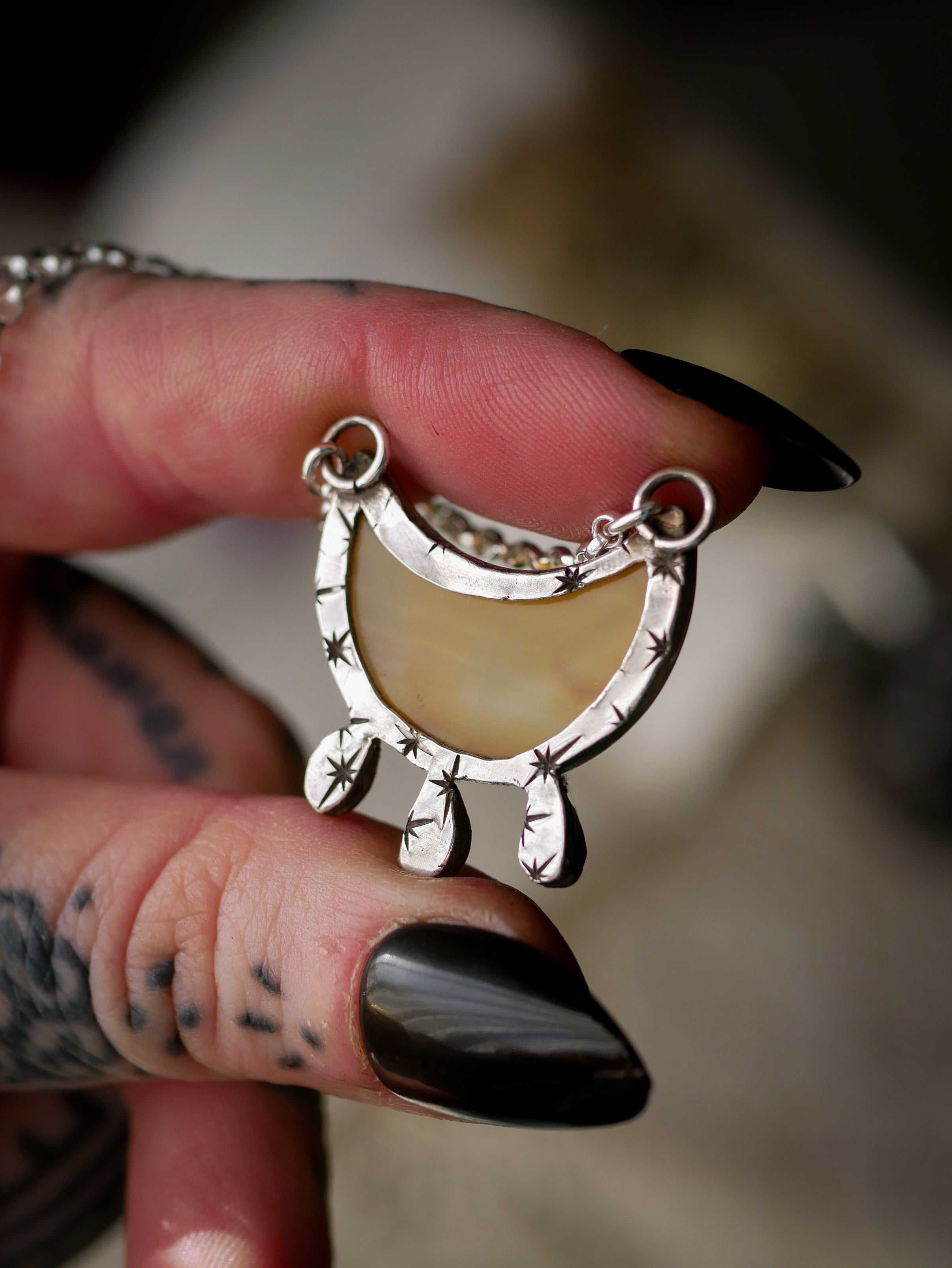 Blessing - Collier en agate iris et argent