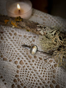 Huldufólk - Bracelet torque forgé en argent et améthyste verte (prasiolite)