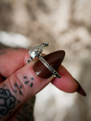 Déesse de Glace - Bague en pierre de lune arc-en-ciel (péristérite) et argent