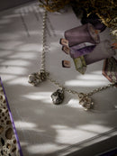 Alice Kyteler - Collier en diamant Herkimer et argent, pendentif gothique forgé