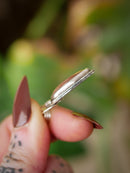 Moonchild - Collier en pierre de lune pêche véritable et argent, lune forgée