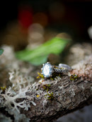 L'Occhio della Pizia - Anello in labradorite sfaccettata e argento