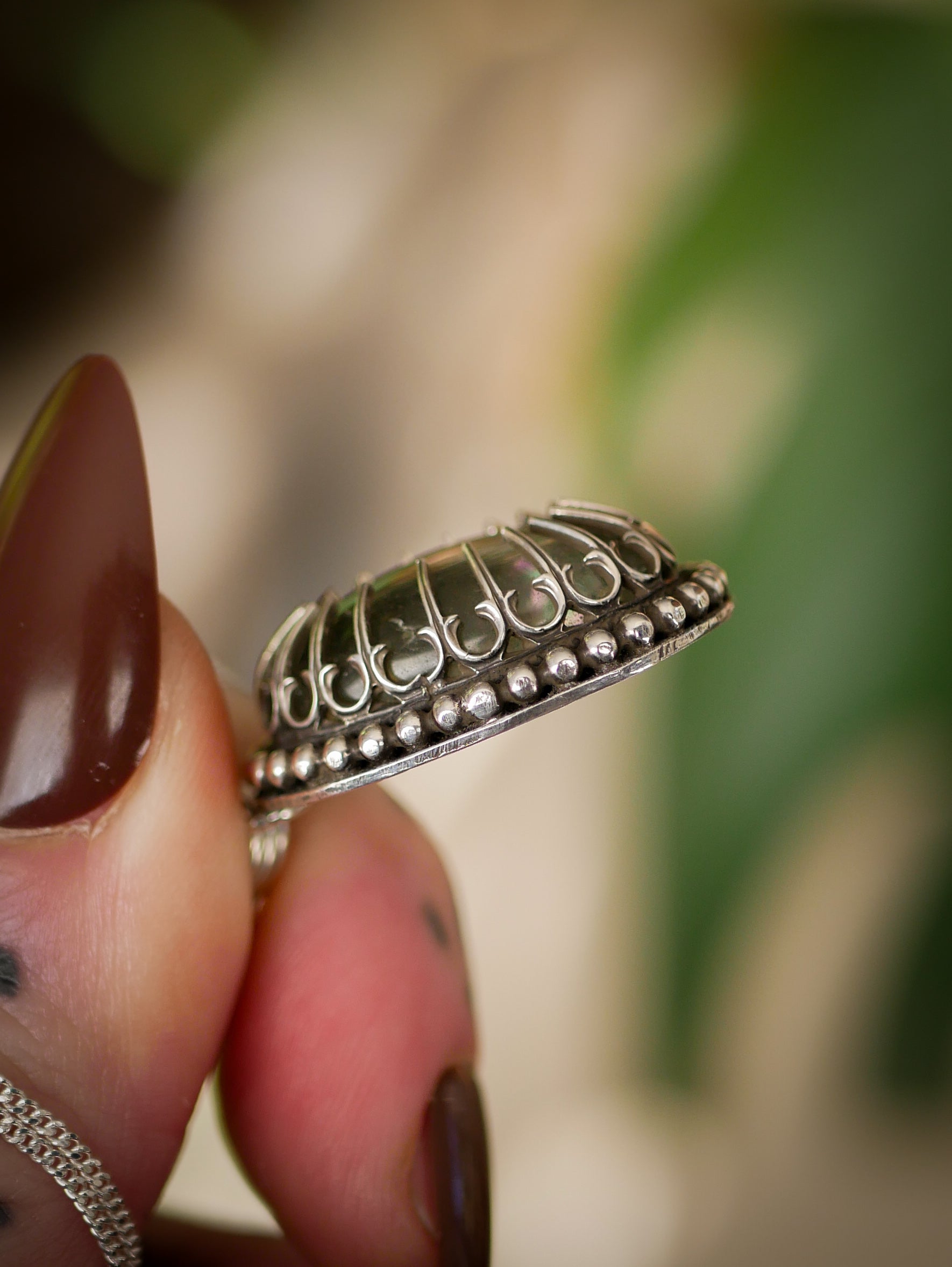 L'Esprit des Douves - Collier en argent et améthyste verte (prasiolite)