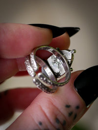 Fae - Opale de Lightning Ridge et quartz clair, argent