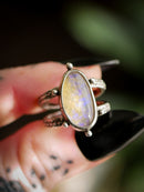 Fae - Opale de Lightning Ridge et quartz clair, argent