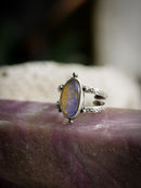 Fae - Opale de Lightning Ridge et quartz clair, argent