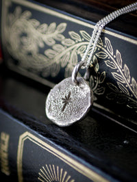 The Shepherd's Star - Collana bifacciale in diamante Herkimer e argento, stella coniata