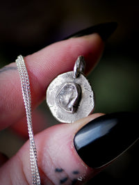 The Shepherd's Star - Collana bifacciale in diamante Herkimer e argento, stella coniata