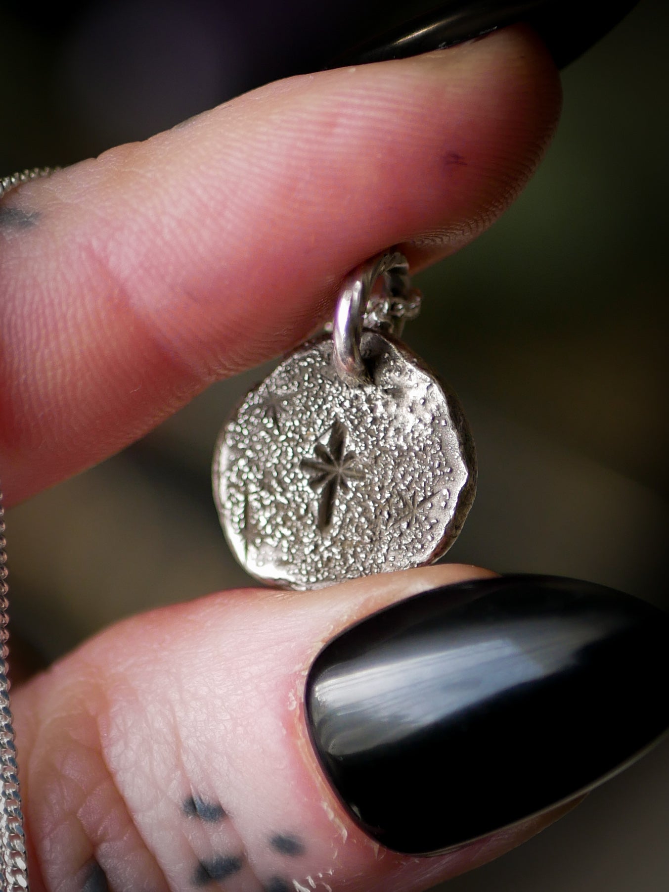 The Shepherd's Star - Collana bifacciale in diamante Herkimer e argento, stella coniata