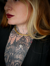 The Shepherd's Star - Collana bifacciale in diamante Herkimer e argento, stella coniata