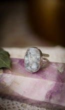 Viaggio astrale - Anello in drusa di diaspro del deserto e argento