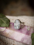 Viaggio astrale - Anello in drusa di diaspro del deserto e argento