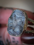 Viaggio astrale - Anello in drusa di diaspro del deserto e argento