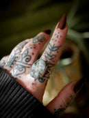 Viaggio astrale - Anello in drusa di diaspro del deserto e argento