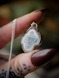 Il Portale - Collana in fette di agata muschiata e argento