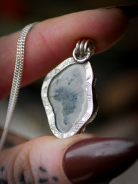 Il Portale - Collana in fette di agata muschiata e argento