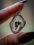 Il Portale - Collana in fette di agata muschiata e argento