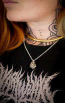 Il Tesoro del Troll - Collana realizzata con pepite di pirite grezza e argento