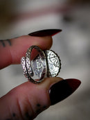 Corvus - Bague en agate scénique et argent